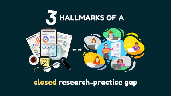 Can you imagine an education system without a research-practice gap? 🤔